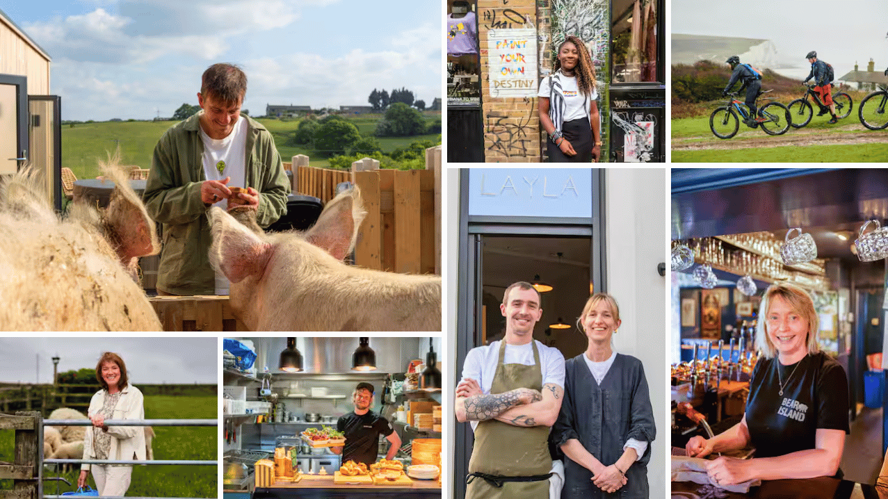 Images of people in different visitor economy workplaces