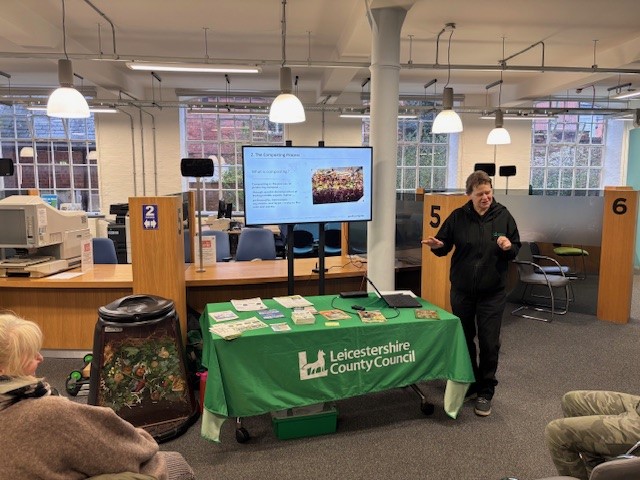 Clothes staked on shelves picture