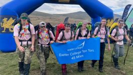 Photo of students at the Ten Tors finish line