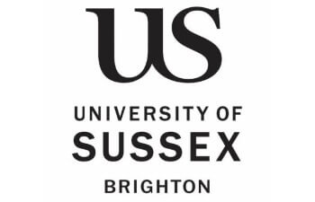 Graphic with a white background featuring the black 'US' logo and 'University of Sussex' text underneath